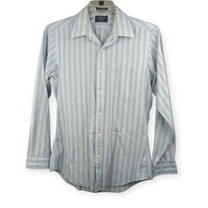 Reserved Stock Vintage Button Up Shirt Long Sleeve Striped Fitted Shirtlings S